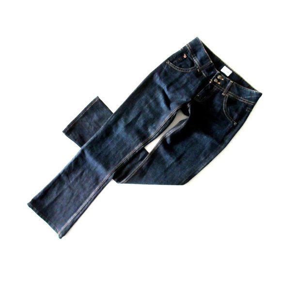 HUDSON Signature Boot in Luna Triangle Pocket Linen Cotton Blend Jeans 27 x 32 ½ - Picture 2 of 7